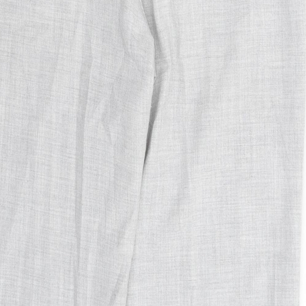 Womens UK Size 12 Preworn Regular Fit Dress Pants Grey Trousers