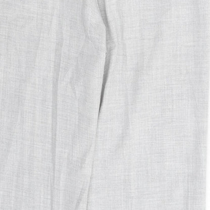 Womens UK Size 12 Preworn Regular Fit Dress Pants Grey Trousers