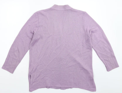 Bonmarché Womens Purple  Knit Cardigan Jumper Size L