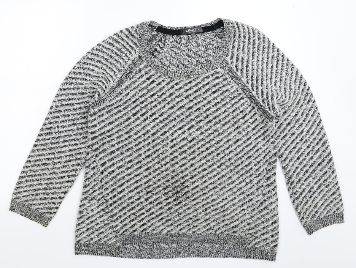 Marks & Spencer Womens Grey  Knit Pullover Jumper Size 14