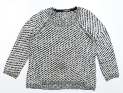 Marks & Spencer Womens Grey  Knit Pullover Jumper Size 14