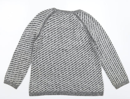 Marks & Spencer Womens Grey  Knit Pullover Jumper Size 14