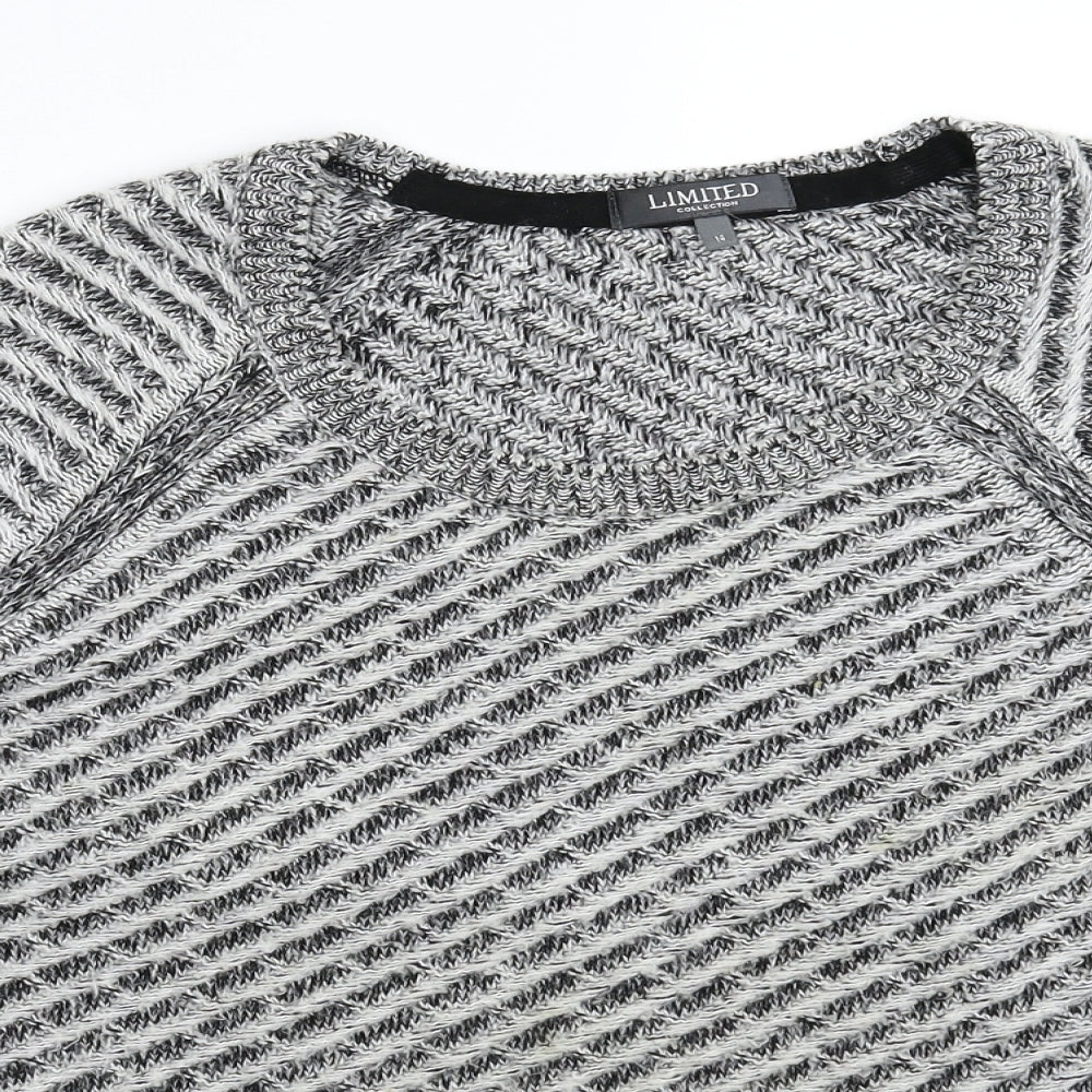 Marks & Spencer Womens Grey  Knit Pullover Jumper Size 14