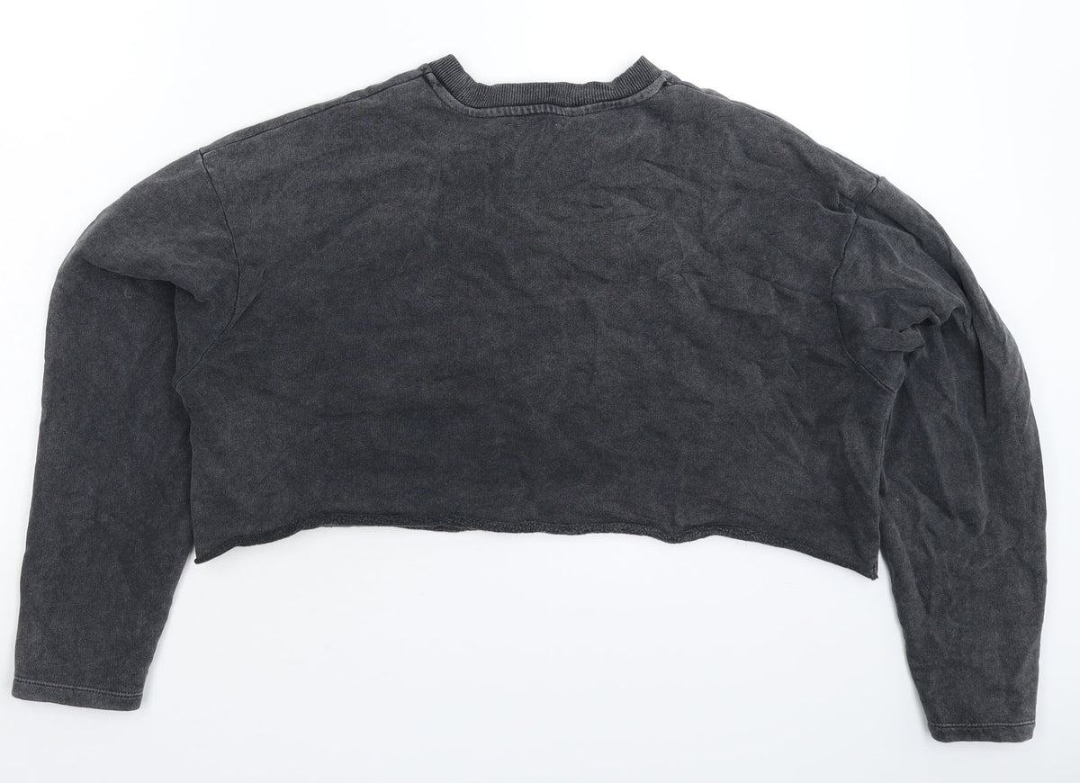 Topshop Womens Grey   Pullover Sweatshirt Size 6