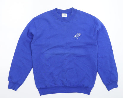Mens UK Size S Fruit of the Loom Blue Pullover Sweatshirt