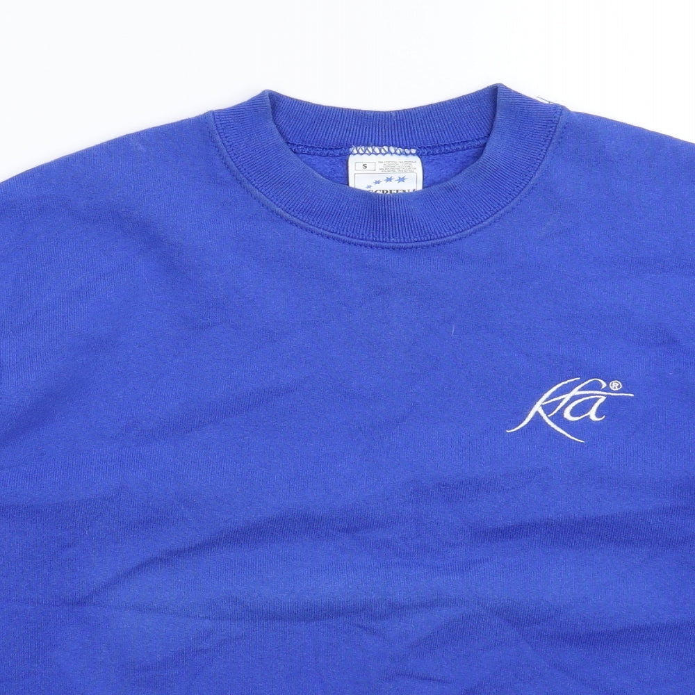 Mens UK Size S Fruit of the Loom Blue Pullover Sweatshirt