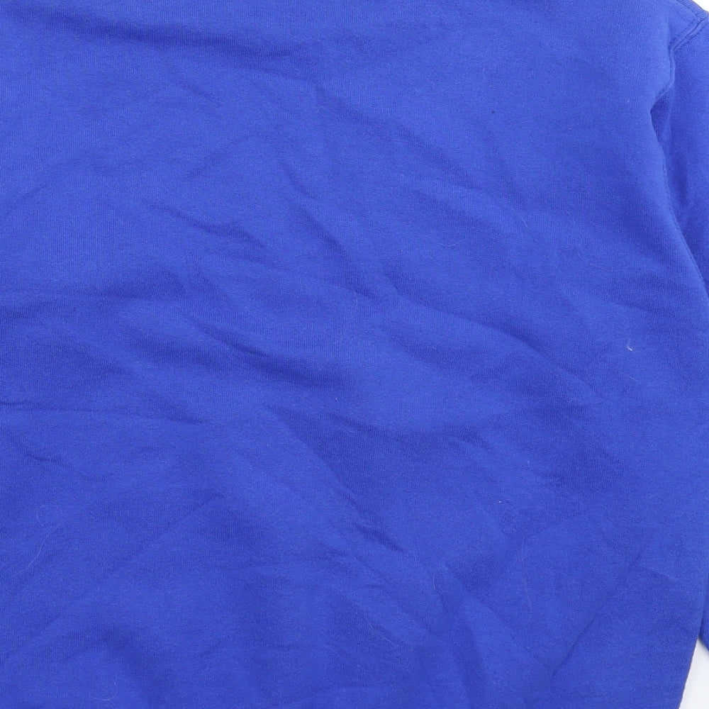 Mens UK Size S Fruit of the Loom Blue Pullover Sweatshirt