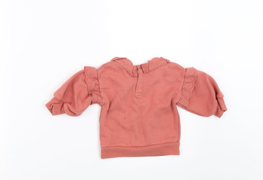 Primark Girls Orange   Pullover Jumper Size 6-9 Months