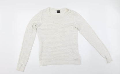 VILA Womens White   Pullover Jumper Size M