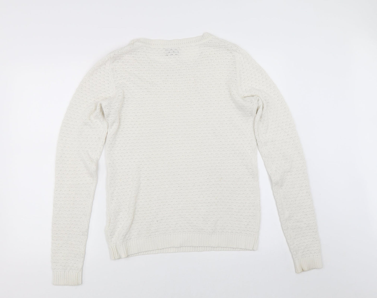 VILA Womens White   Pullover Jumper Size M