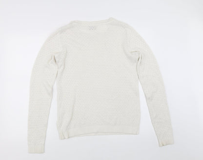 VILA Womens White   Pullover Jumper Size M