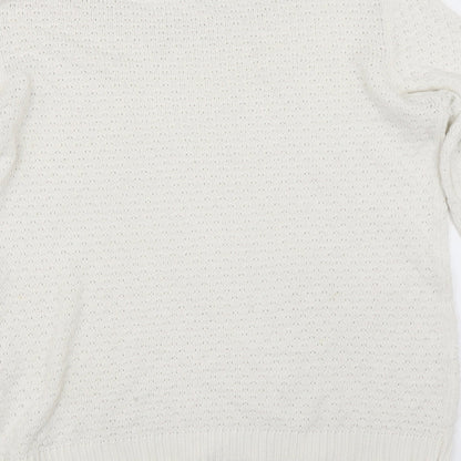 VILA Womens White   Pullover Jumper Size M