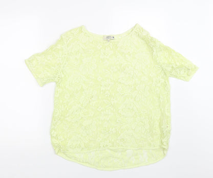 Papaya Womens Yellow   Basic T-Shirt Size 12