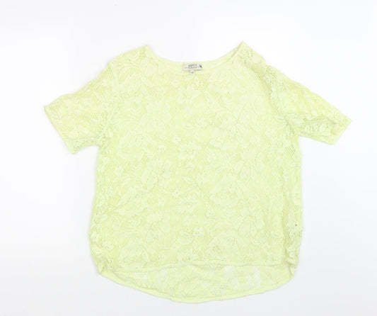 Papaya Womens Yellow   Basic T-Shirt Size 12