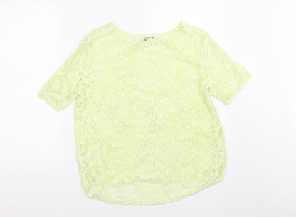 Papaya Womens Yellow   Basic T-Shirt Size 12