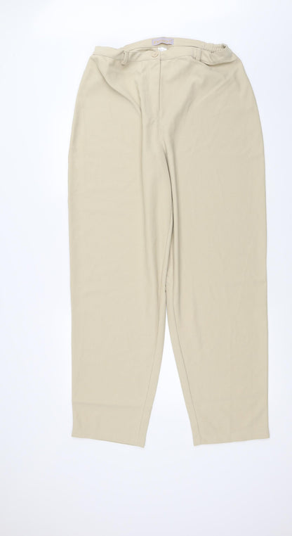 Womens UK Size 18 Daxon Regular Fit  Ivory Trousers