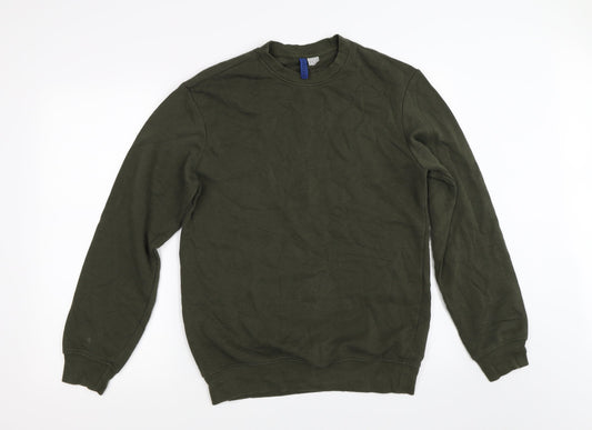Womens UK Size XS Divided by H&M Green Pullover Sweatshirt