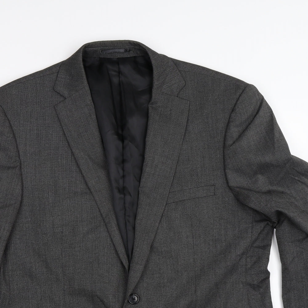 Apollo Mens Grey   Jacket Suit Jacket Size 40