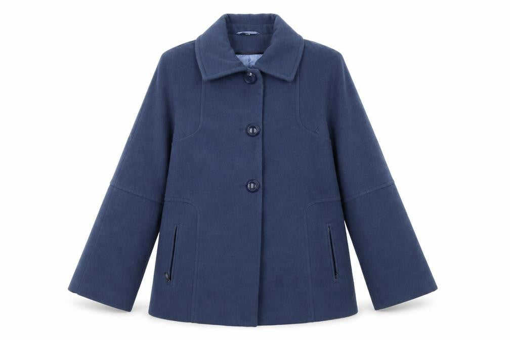 Klass Womens Blue   Overcoat Coat Size 14