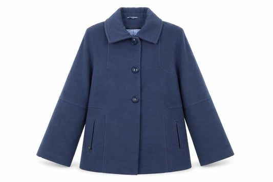Klass Womens Blue   Overcoat Coat Size 14