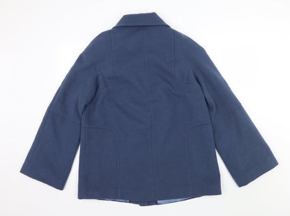 Klass Womens Blue   Overcoat Coat Size 14