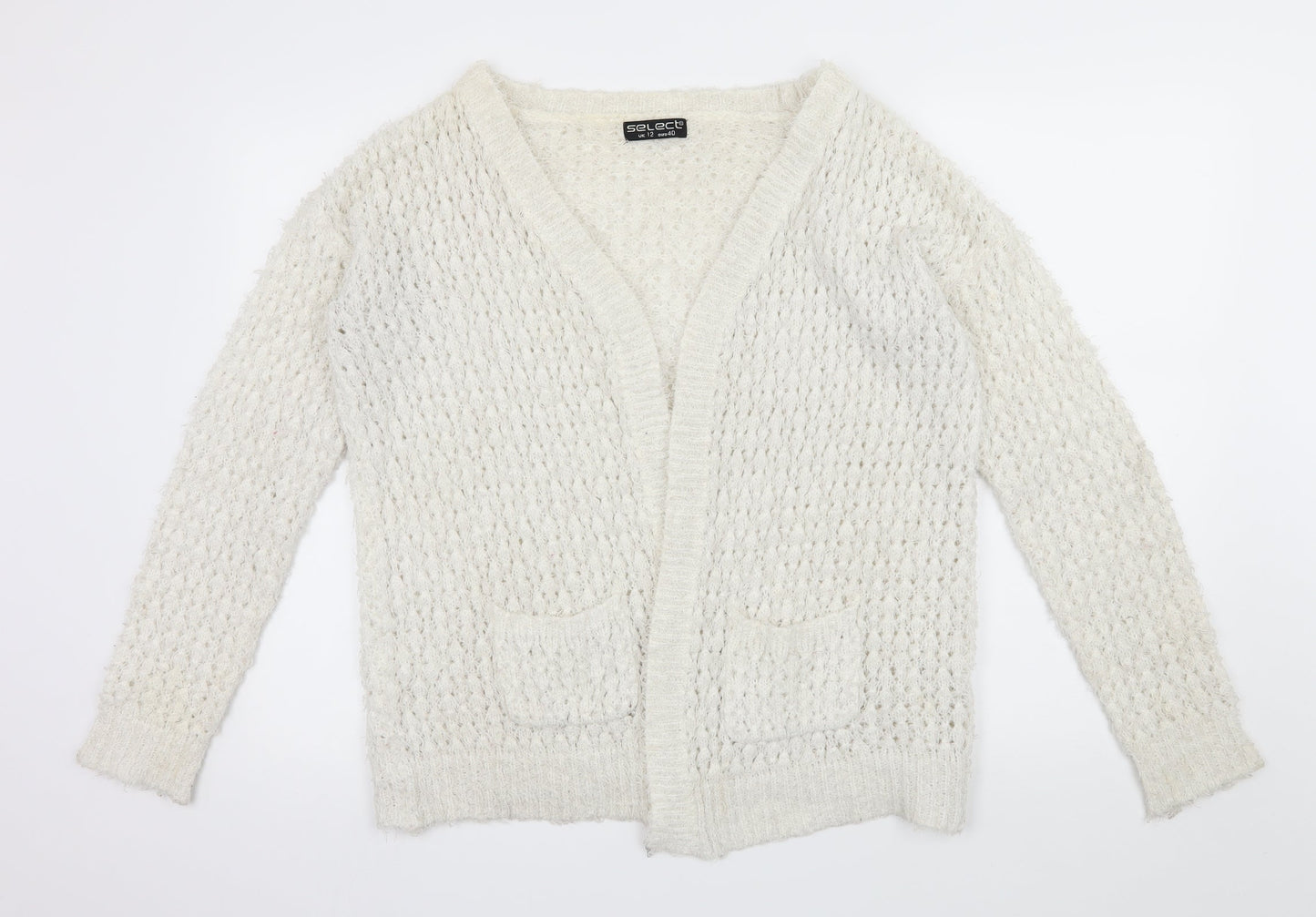 Select Womens Ivory  Knit Cardigan Jumper Size 12