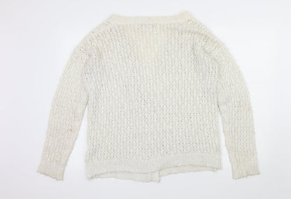 Select Womens Ivory  Knit Cardigan Jumper Size 12