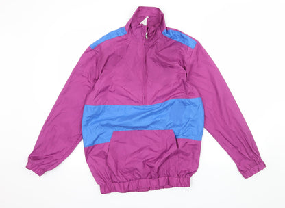 Womens Purple Striped  Pullover Sweatshirt Size S