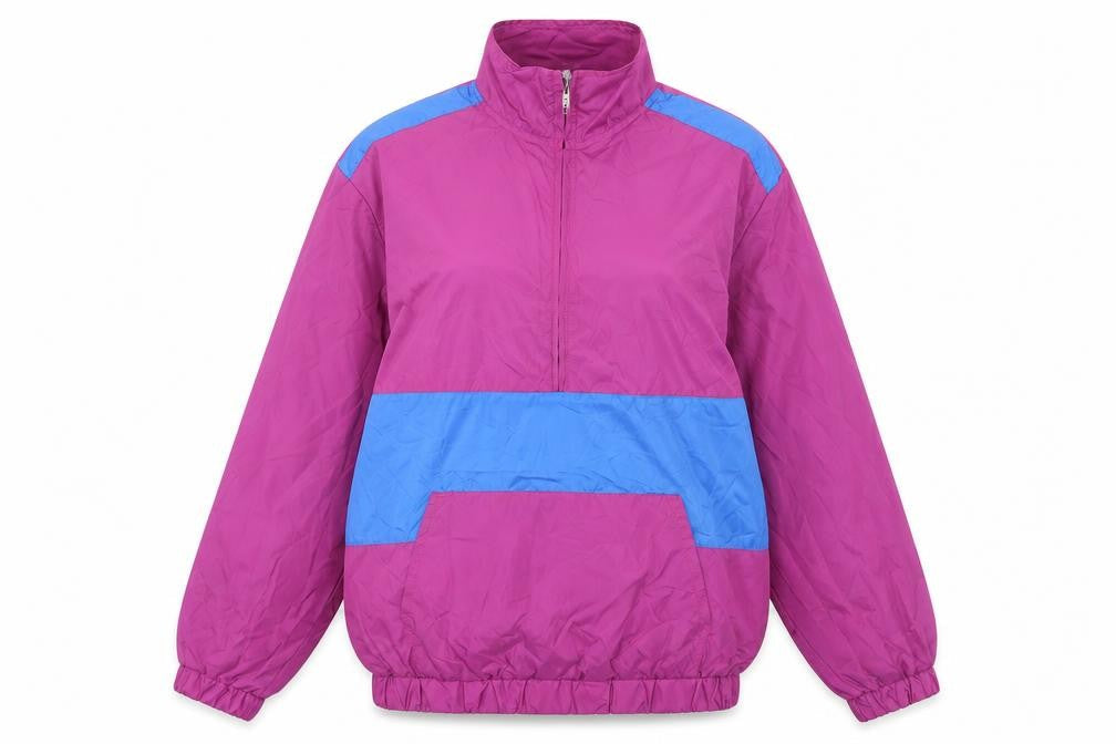 Womens Purple Striped  Pullover Sweatshirt Size S