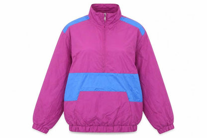 Womens Purple Striped  Pullover Sweatshirt Size S