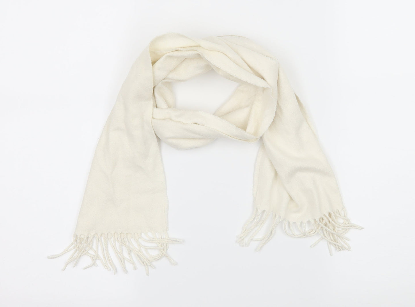 Preworn Girls White  Fleece Scarf Scarves & Wraps One Size