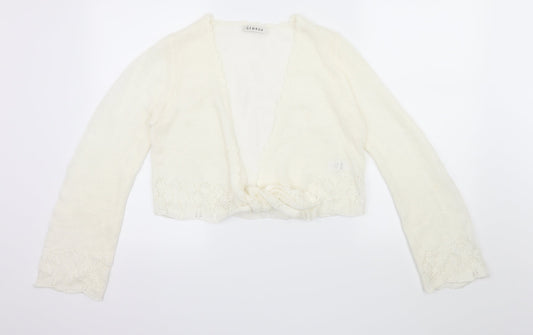 George Womens Ivory  Knit Cardigan Jumper Size S