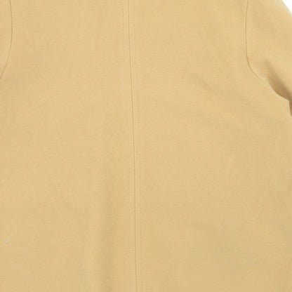 Preworn Womens Yellow  Fleece Overcoat Coat Size 16