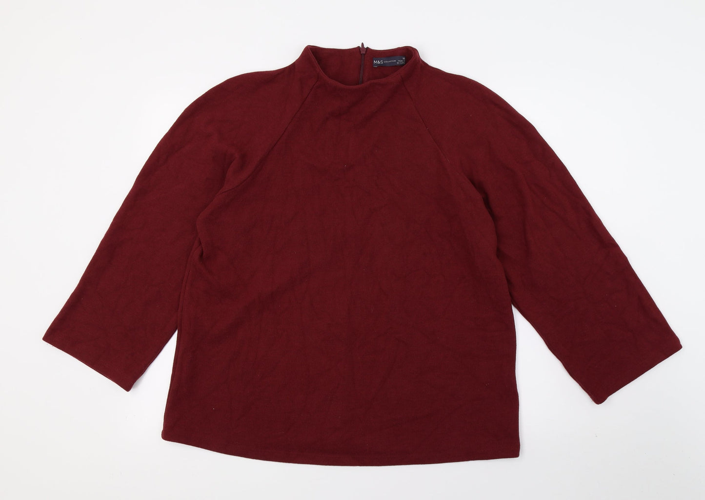 Womens UK Size 16 Marks and Spencer Red Pullover Sweatshirt
