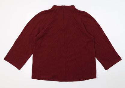 Womens UK Size 16 Marks and Spencer Red Pullover Sweatshirt
