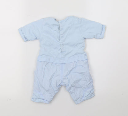 Sucre d'Orge Boys Blue Geometric Jersey Unitard One-Piece Size 0-3 Months  - Mon Lapin