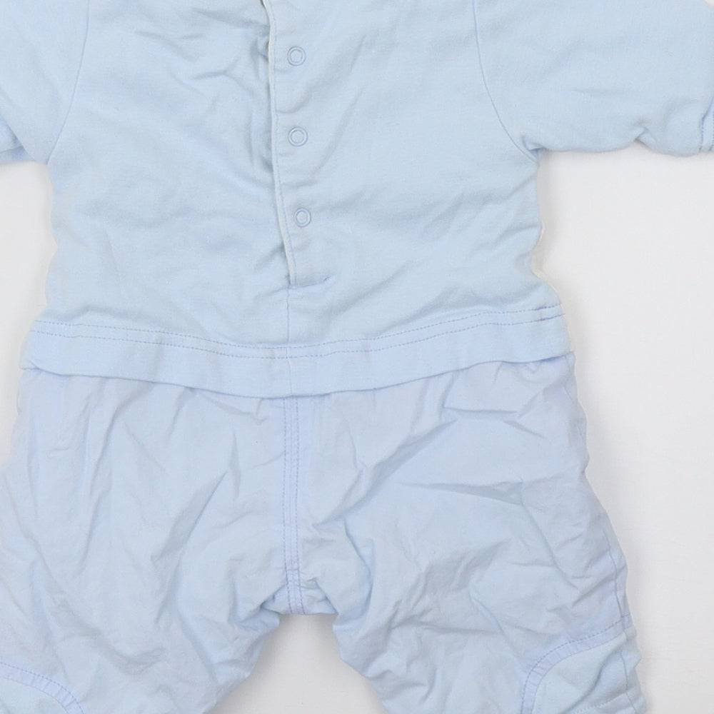 Sucre d'Orge Boys Blue Geometric Jersey Unitard One-Piece Size 0-3 Months  - Mon Lapin