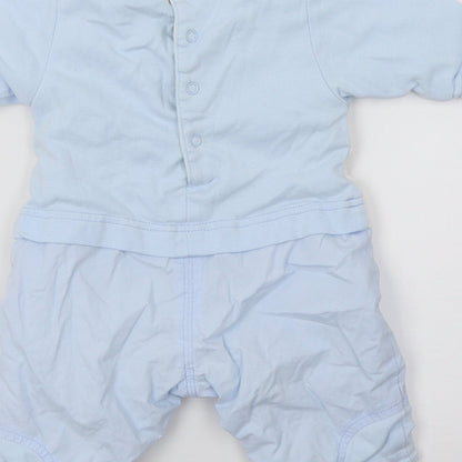 Sucre d'Orge Boys Blue Geometric Jersey Unitard One-Piece Size 0-3 Months  - Mon Lapin