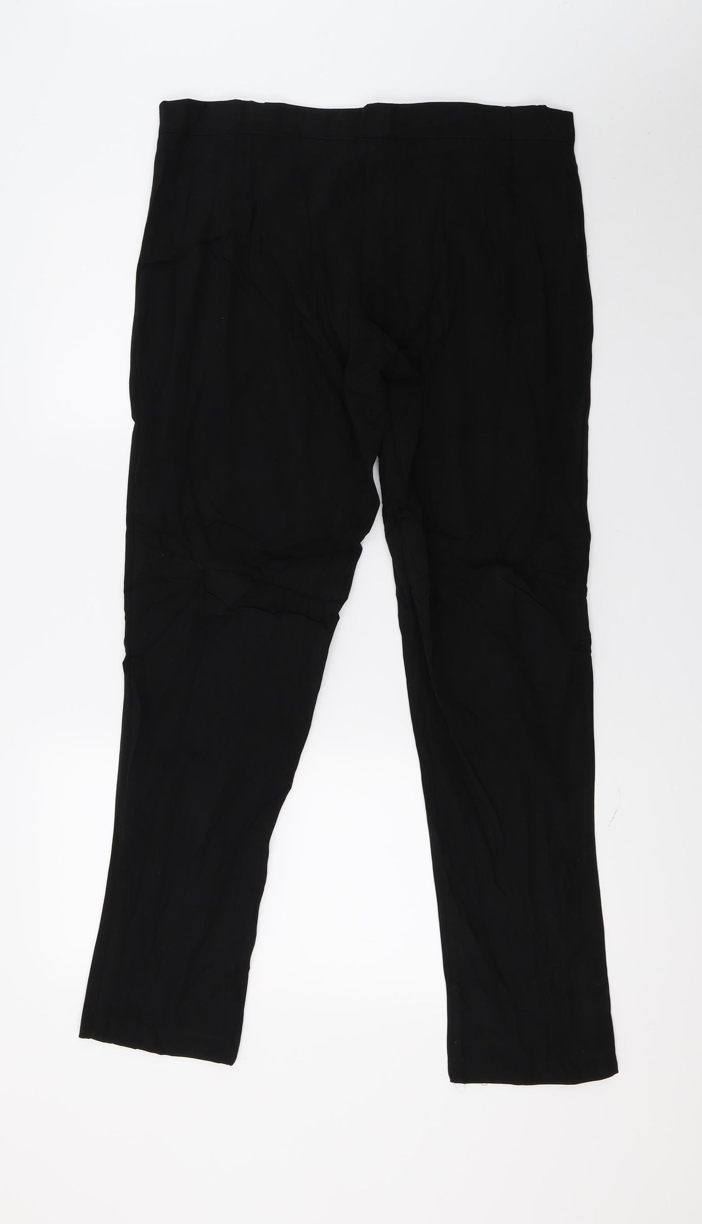 Womens UK Size 16 Preworn Regular Fit  Black Trousers