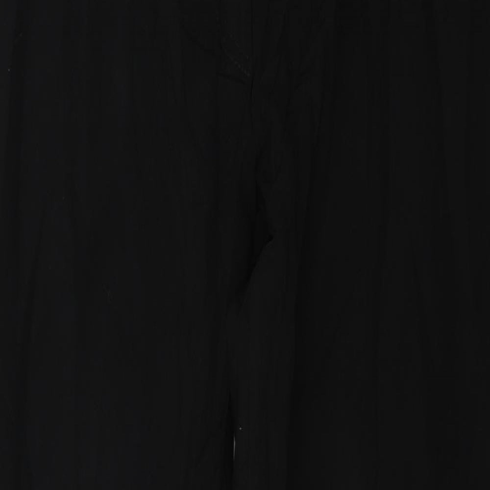 Womens UK Size 16 Preworn Regular Fit  Black Trousers