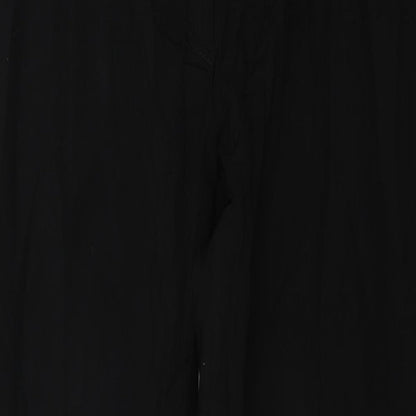 Womens UK Size 16 Preworn Regular Fit  Black Trousers