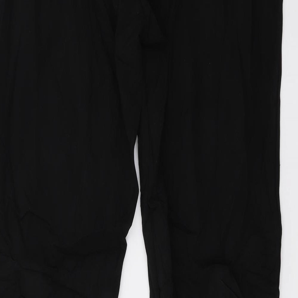 Womens UK Size 16 Preworn Regular Fit  Black Trousers