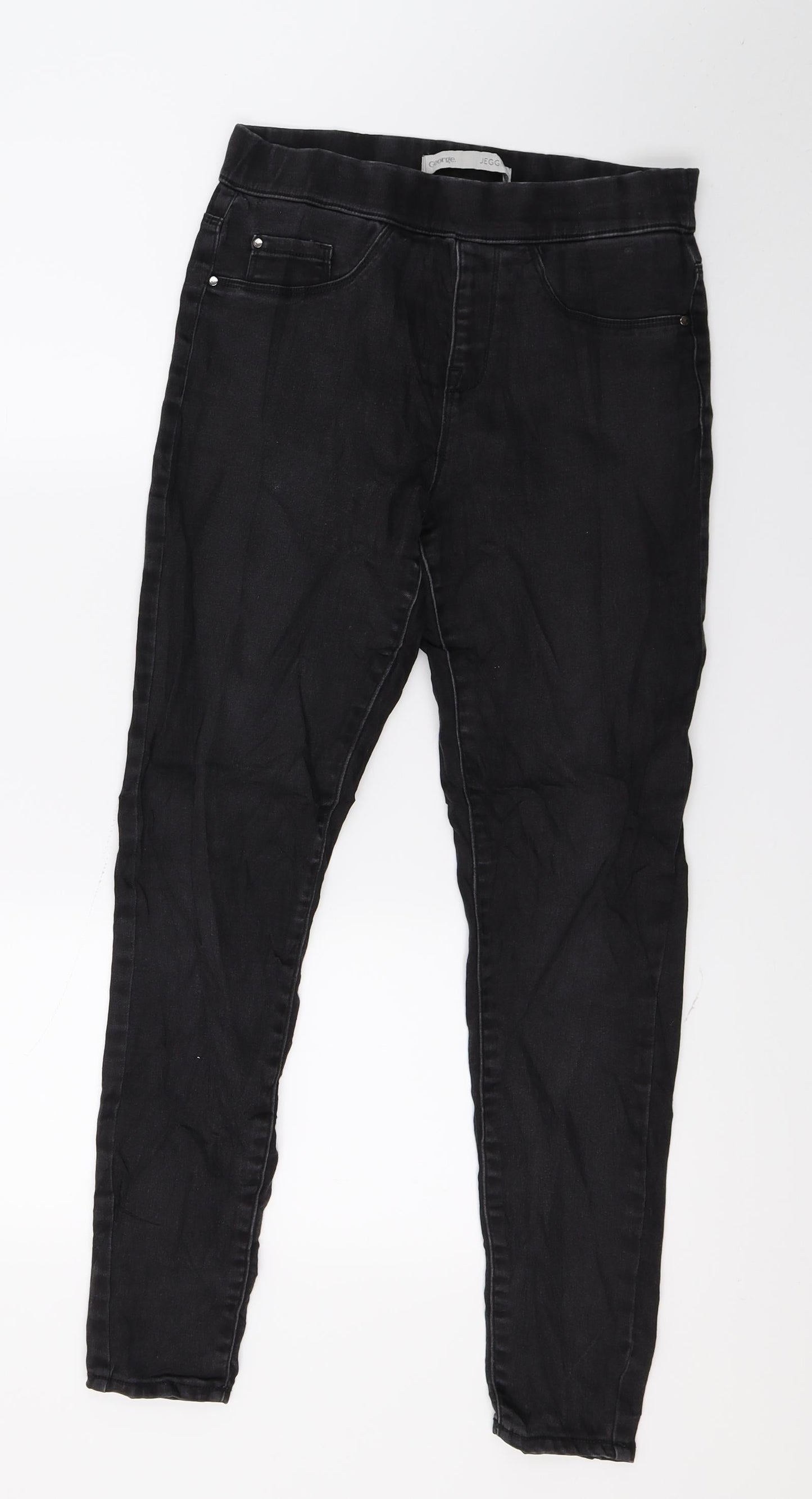 George Womens Grey  Denim Jegging Jeans Size 10 L27 in