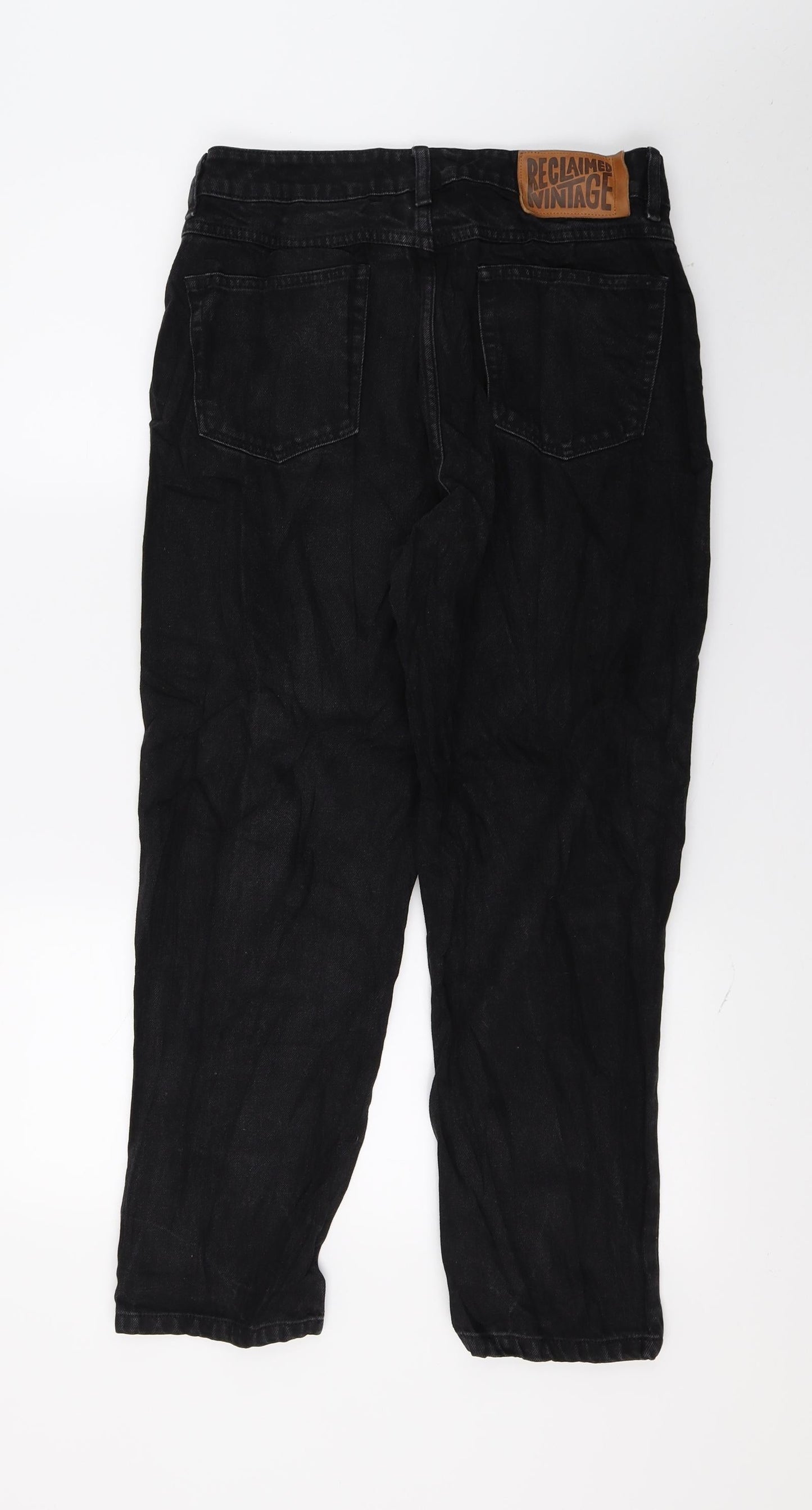 Reclaimed Vintage Womens Black  Denim Straight Jeans Size 30 in L26 in