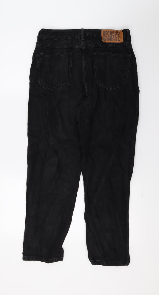 Reclaimed Vintage Womens Black  Denim Straight Jeans Size 30 in L26 in