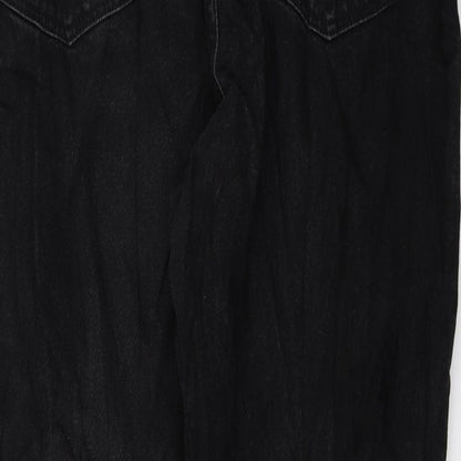 Reclaimed Vintage Womens Black  Denim Straight Jeans Size 30 in L26 in