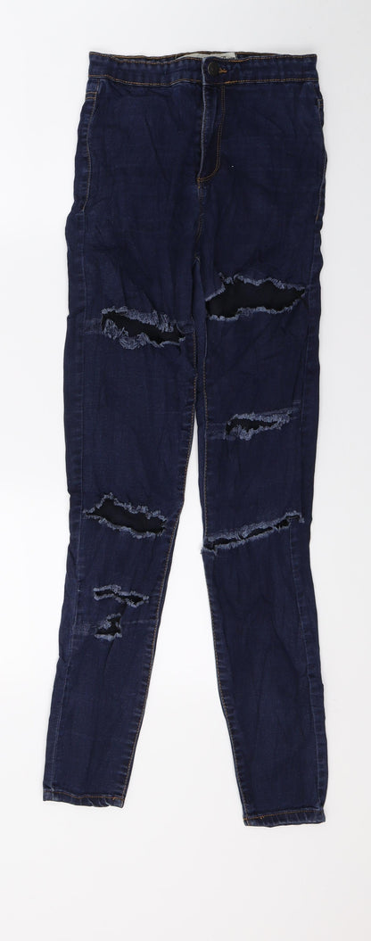 Denim & Co. Womens Blue  Denim Skinny Jeans Size 8 L29 in