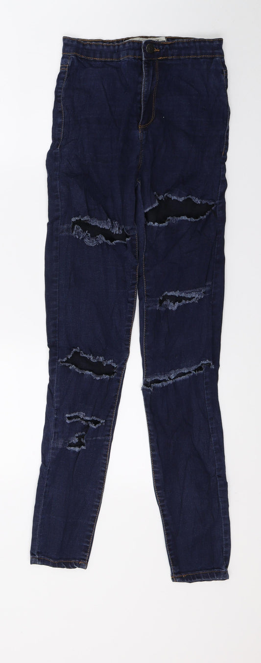 Denim & Co. Womens Blue  Denim Skinny Jeans Size 8 L29 in