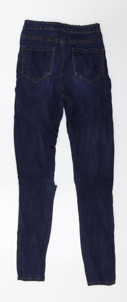 Denim & Co. Womens Blue  Denim Skinny Jeans Size 8 L29 in