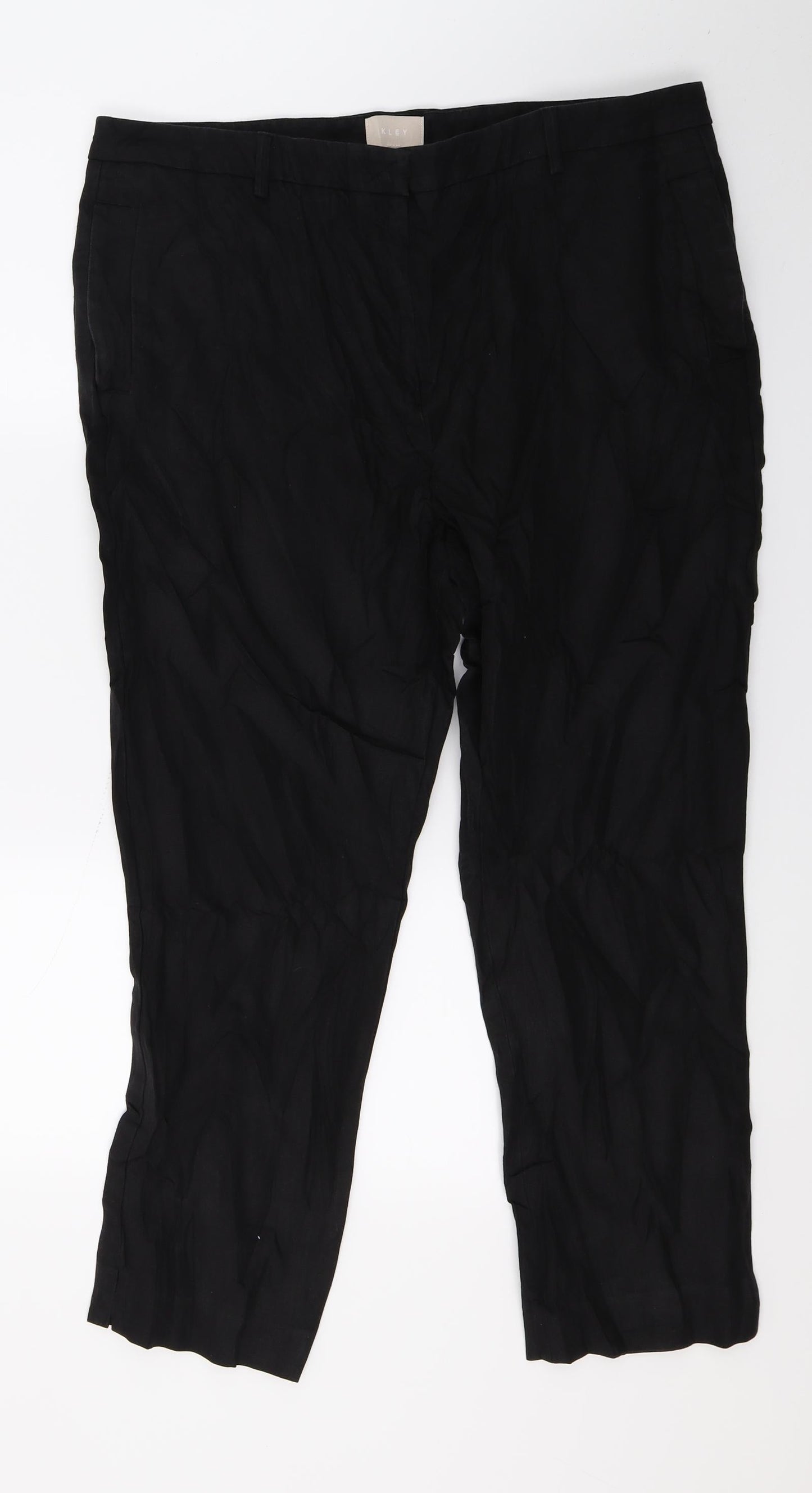 Kley Womens Black   Trousers  Size 18 L26 in